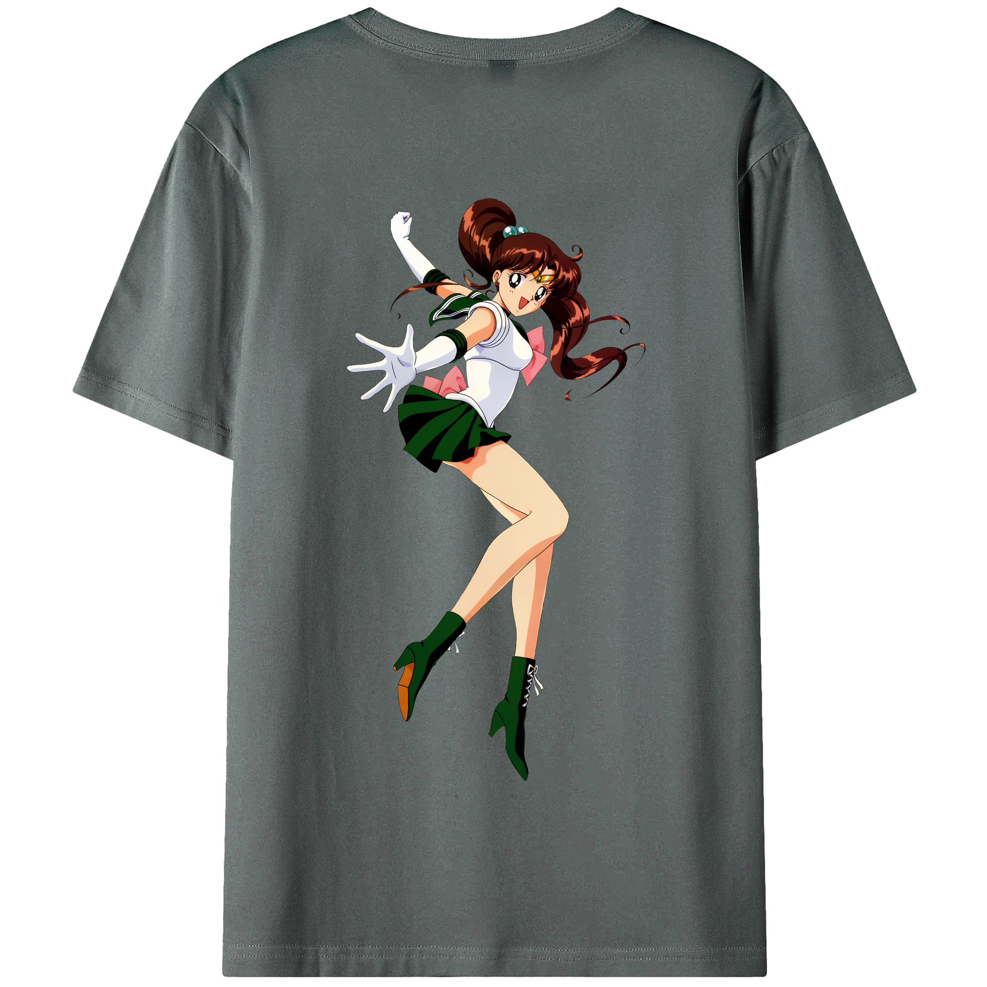 （画像用） 美少女戦士セーラームーン 木野 まこと きの まこと Sailor Moon Kino Makoto （セーラージュピター；Sailor Jupiter） 綿100％半袖Tシャツ（背面プリント）